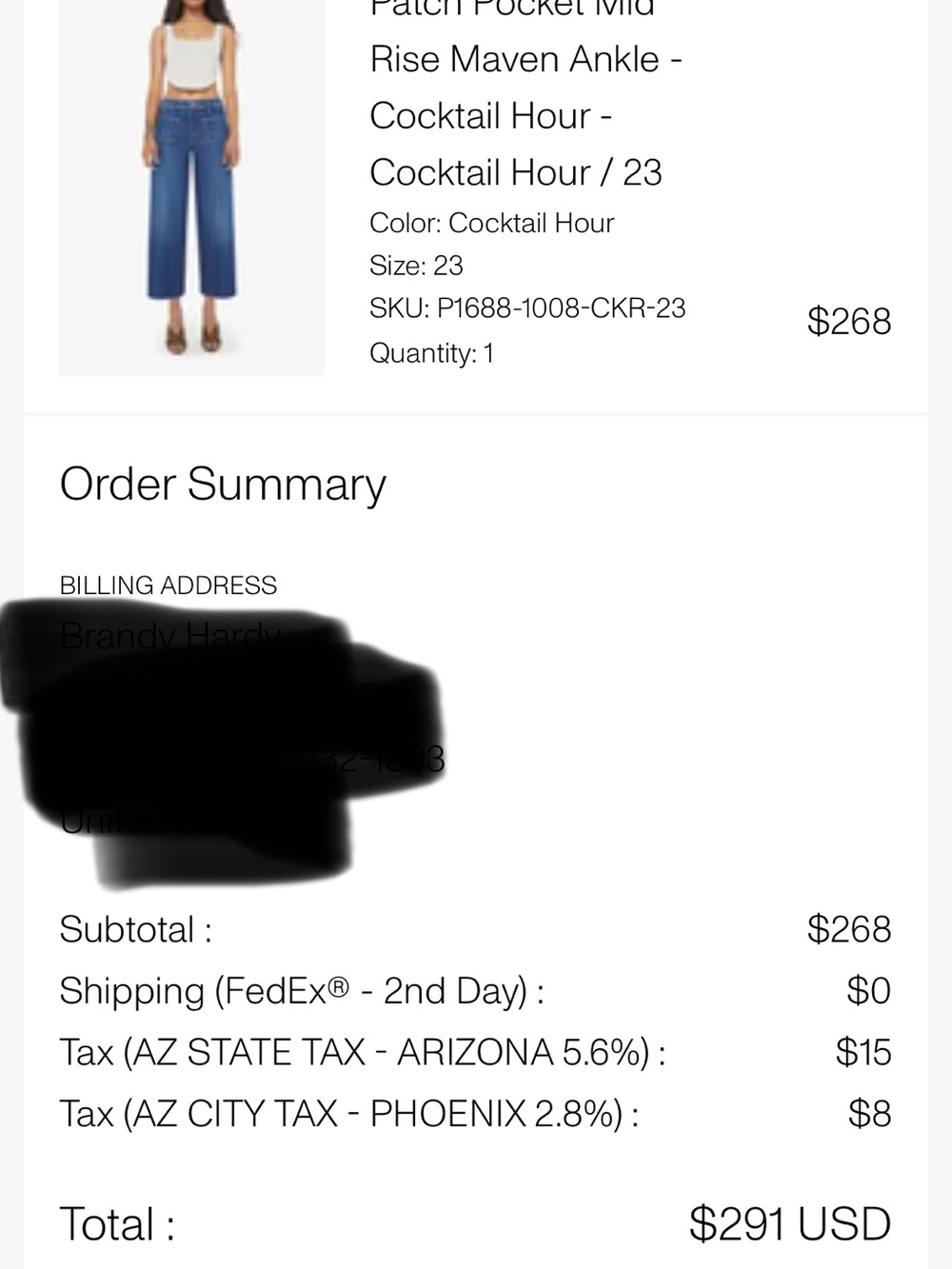 MOTHER Lil Patch Pocket Mid Rise Maven Ankle Wide Leg Jeans in Cocktail Hour 23 - Picture 7 of 12